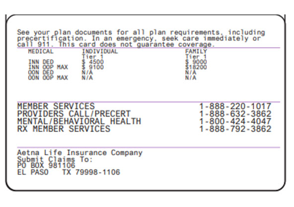 AETNA Card Back